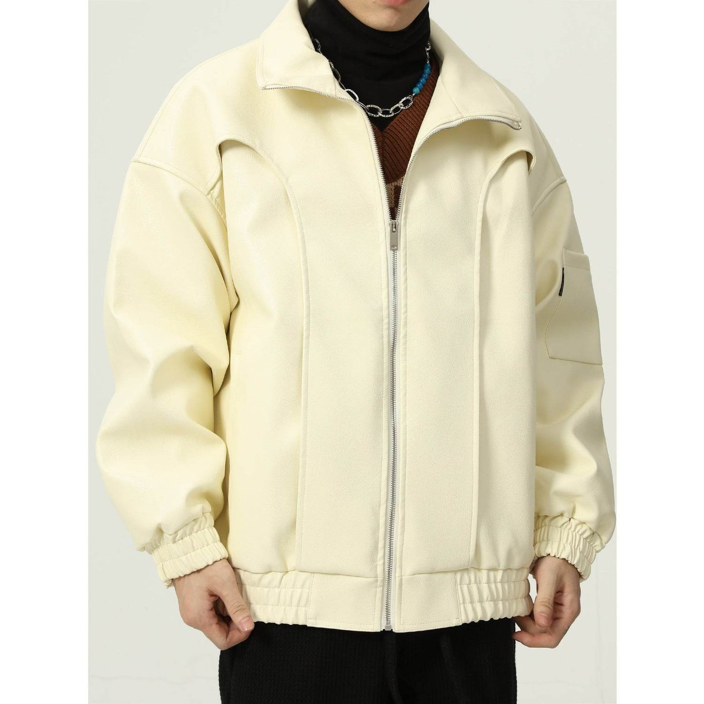 Winter Loose Leather Jacket For Men MuddyStock
