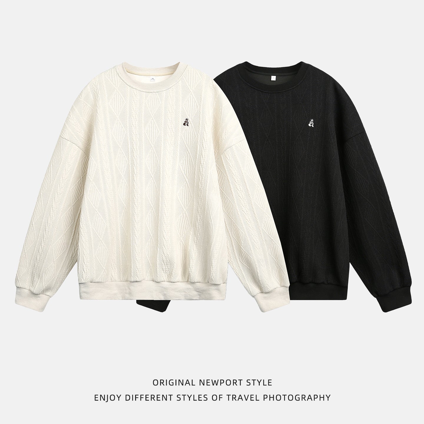Round neck sweatshirt with embroidered for men | MuddyStock Originals MuddyStock