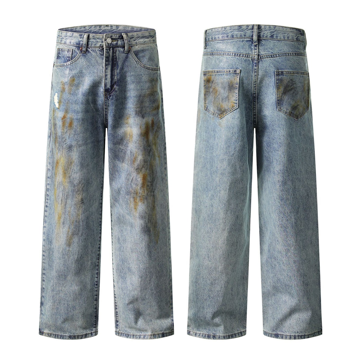 Streetwear Washed Distressed Denim Jeans For Men And Women | MuddyStock Originals MuddyStock