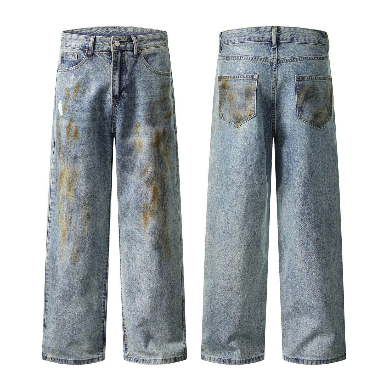 Streetwear Washed Distressed Denim Jeans For Men And Women | MuddyStock Originals MuddyStock