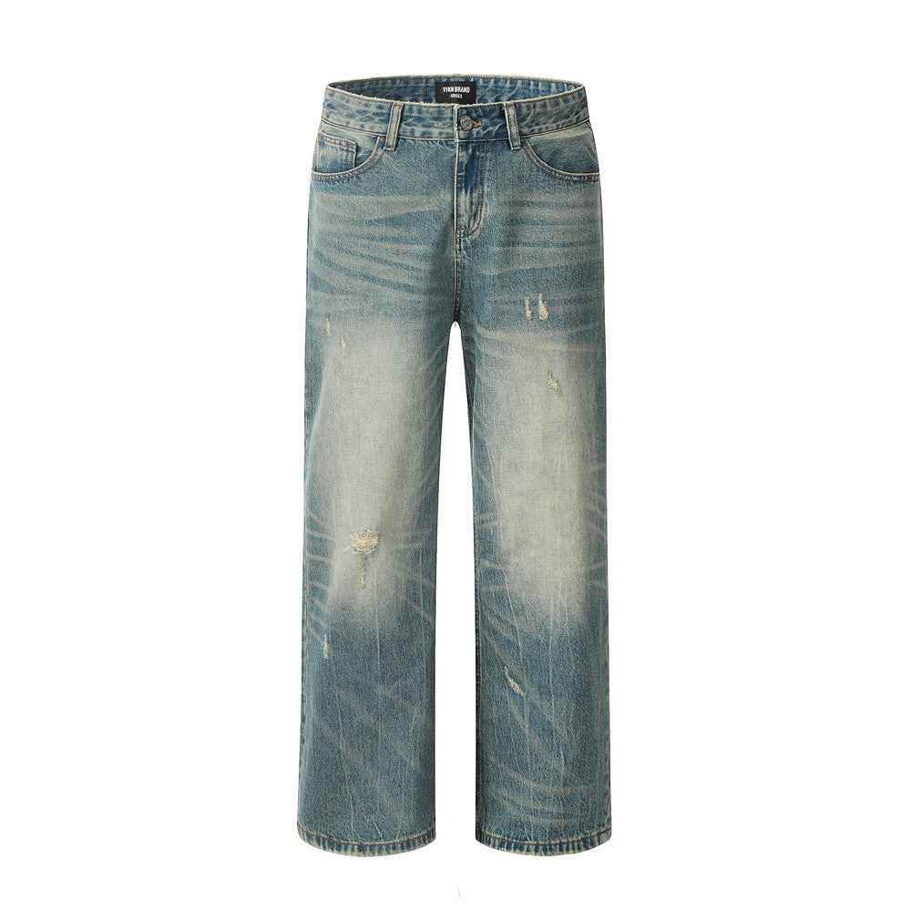Retro Distressed Jeans For Men MuddyStock