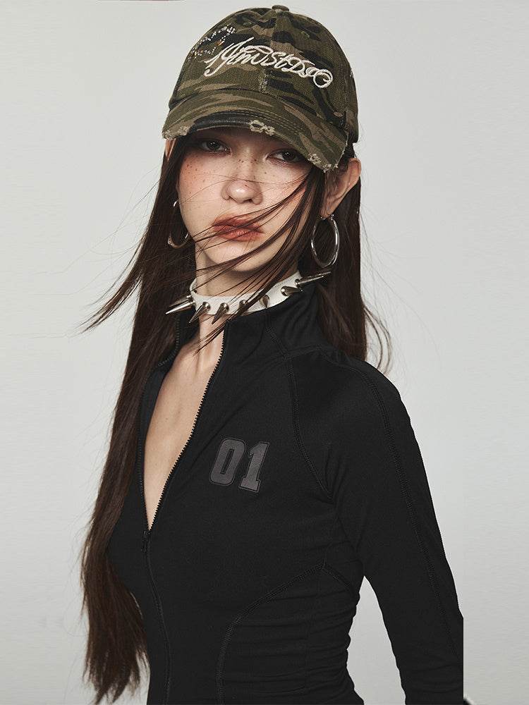Denim Retro Sunshade Embroidered Hot Diamond Baseball Cap MuddyStock