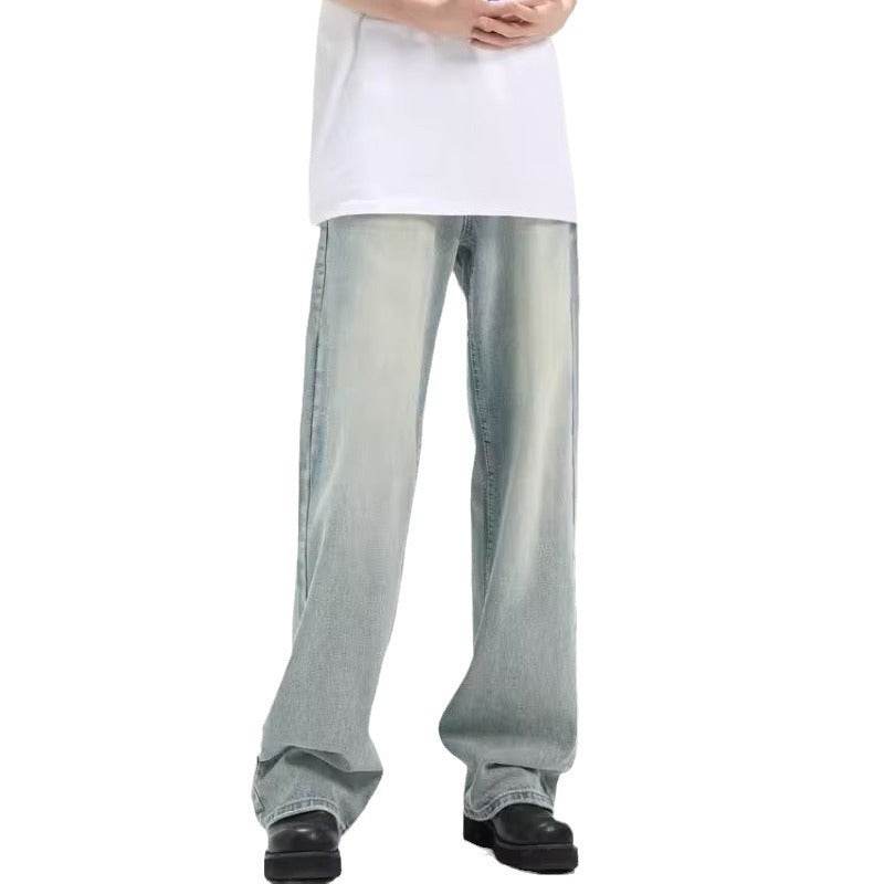 Retro Trousers Loose Casual Blue MuddyStock