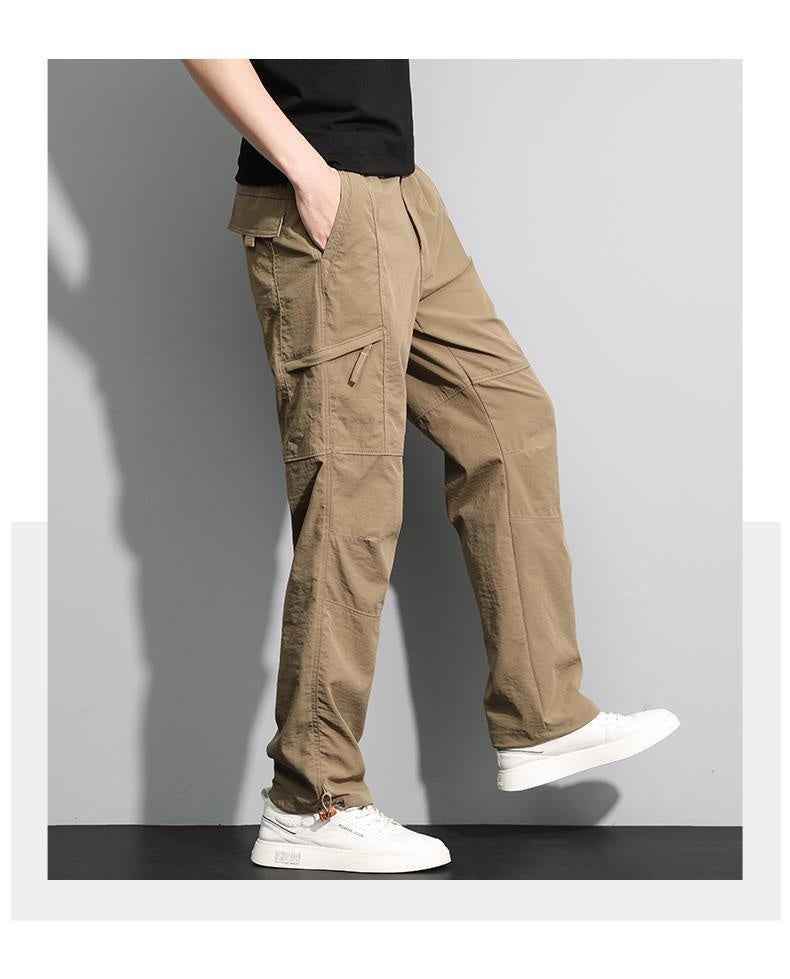 Thin Overalls Men's Casual Loose Ultrathin Khaki Straight MuddyStock