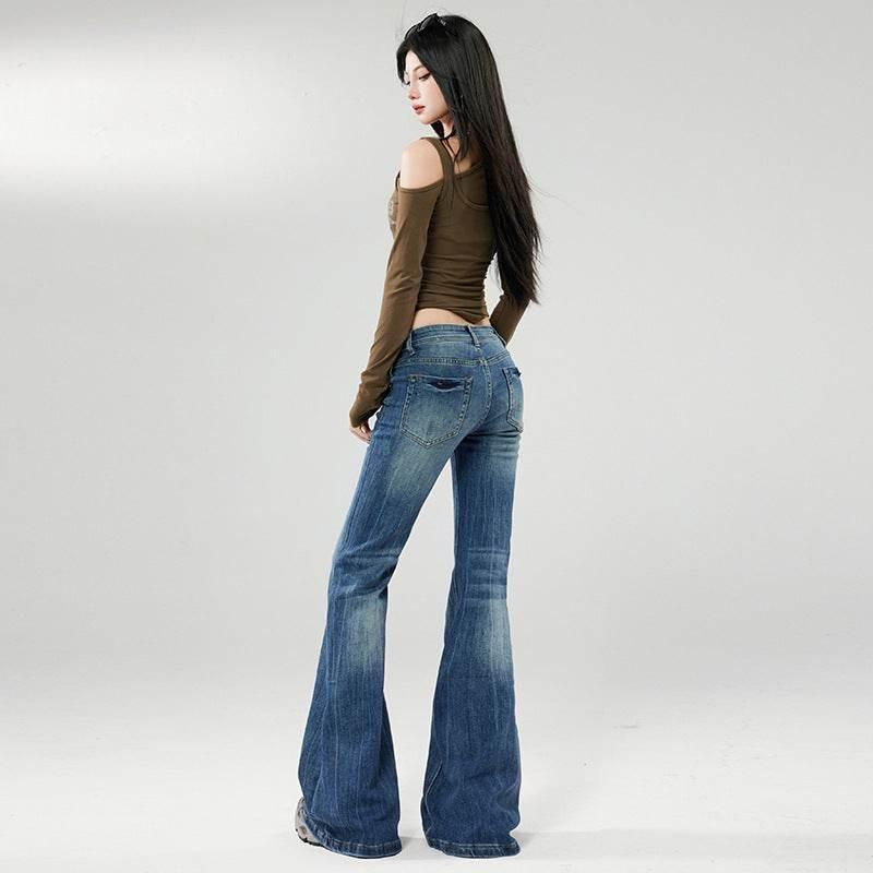 Women's Low Waist Trumpet Floor-Length Pants | MuddyStock Originals