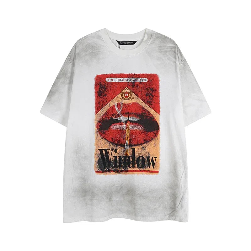 Street Tie-Dye Unique Creative Print Short Sleeve T-Shirt For Men And Women | MuddyStock Originals White eprolo
