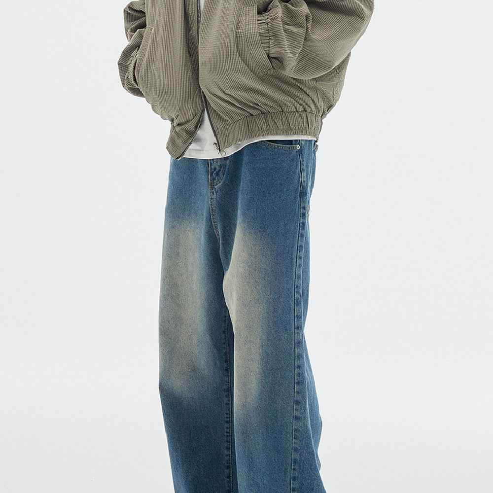 Retro Washed Distressed Jeans For Men MuddyStock