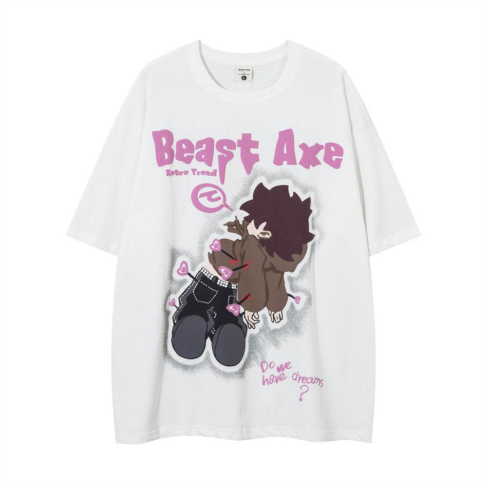 Cartoon Pattern Short Sleeve For Men And Women MuddyStock
