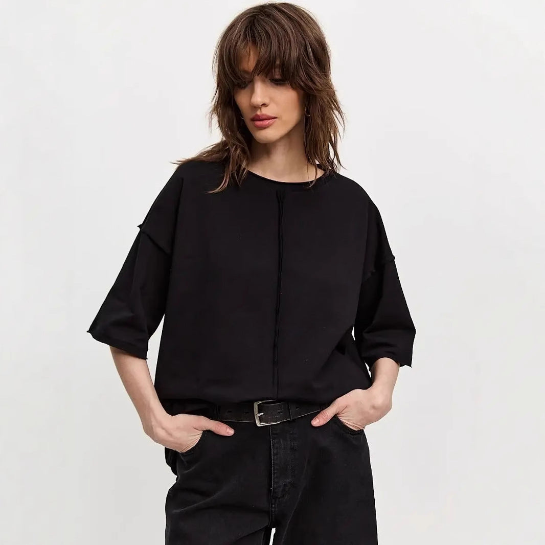 Loose Cotton Short Sleeve Top Foe Women | MuddyStock Originals MuddyStock