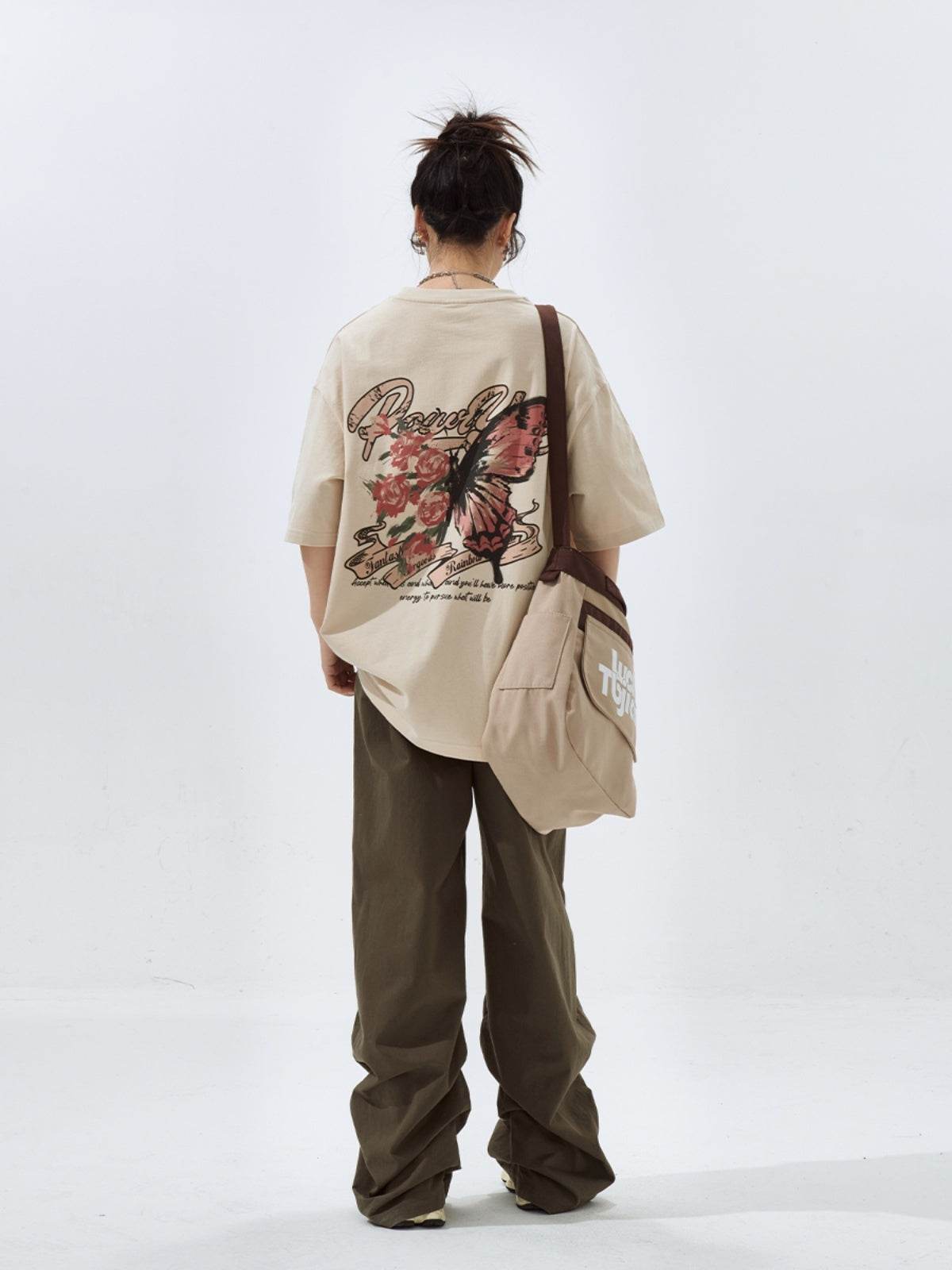 Loose American Top For Women Apricot MuddyStock