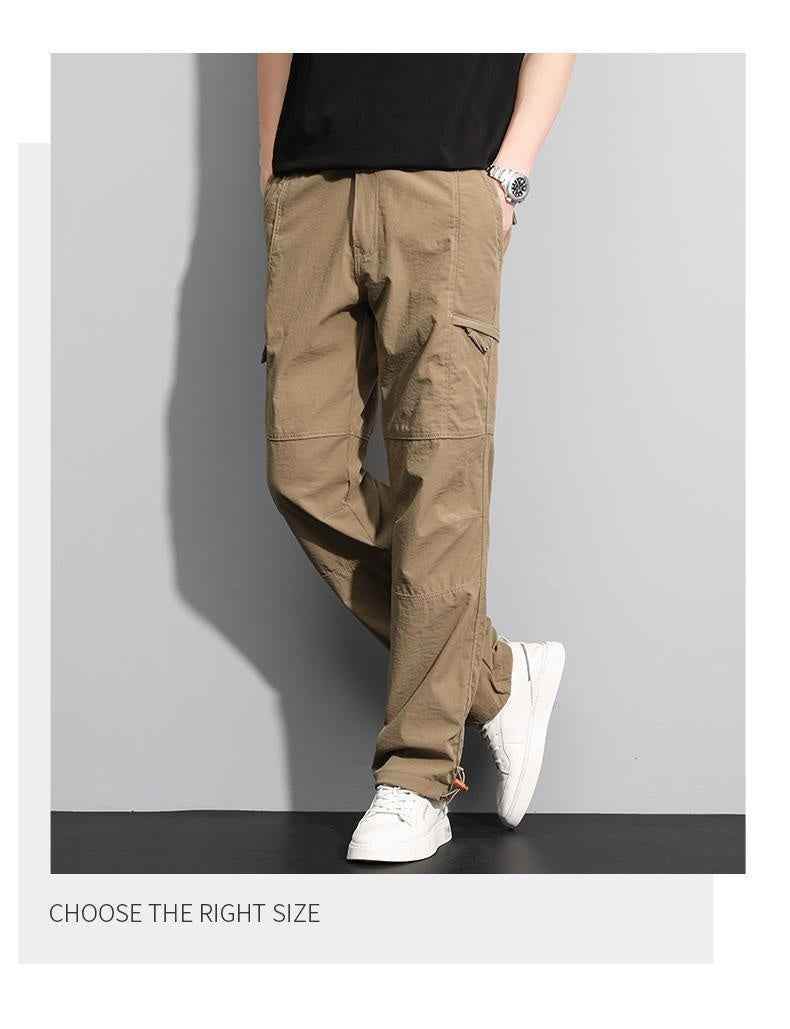 Thin Overalls Men's Casual Loose Ultrathin Khaki Straight MuddyStock