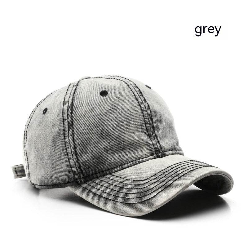 Street Washed Denim Baseball Cap Gray MuddyStock