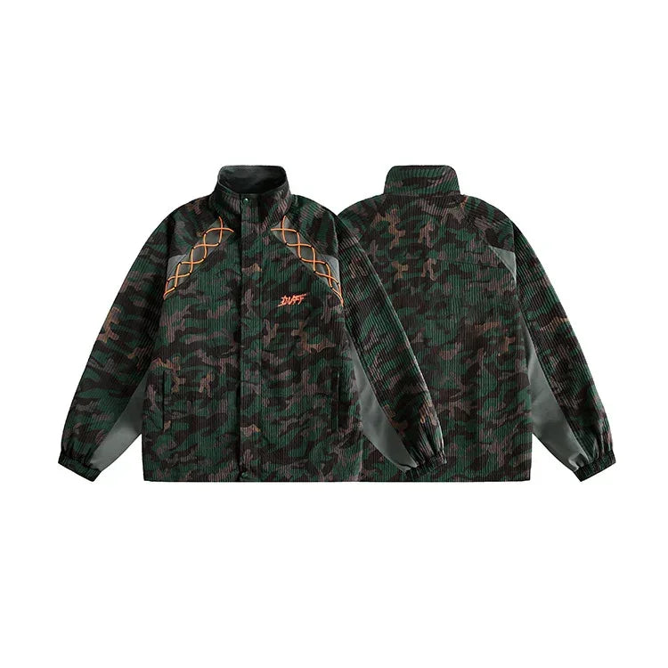 Camouflage diamond grid color blocked jacket for women | MuddyStock Originals