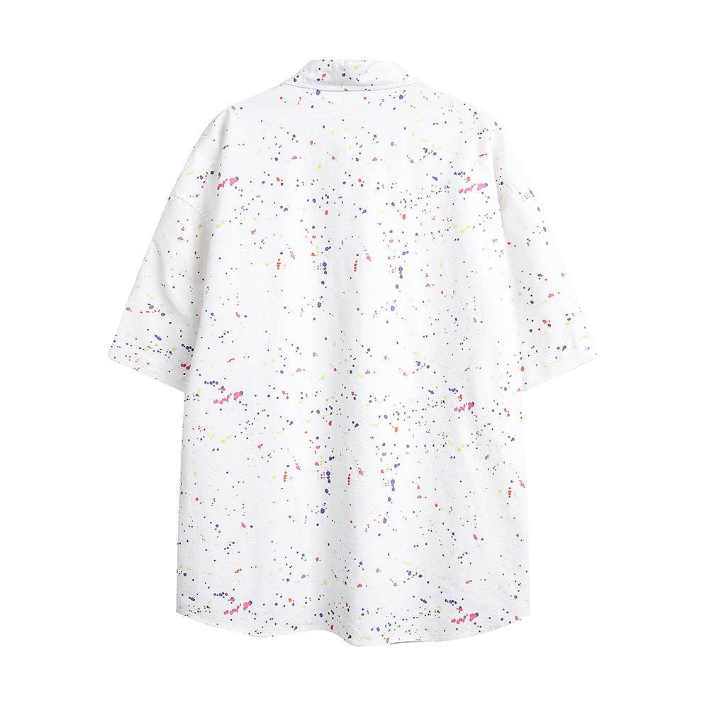 Splash-ink Short-sleeved Shirt For Women MuddyStock
