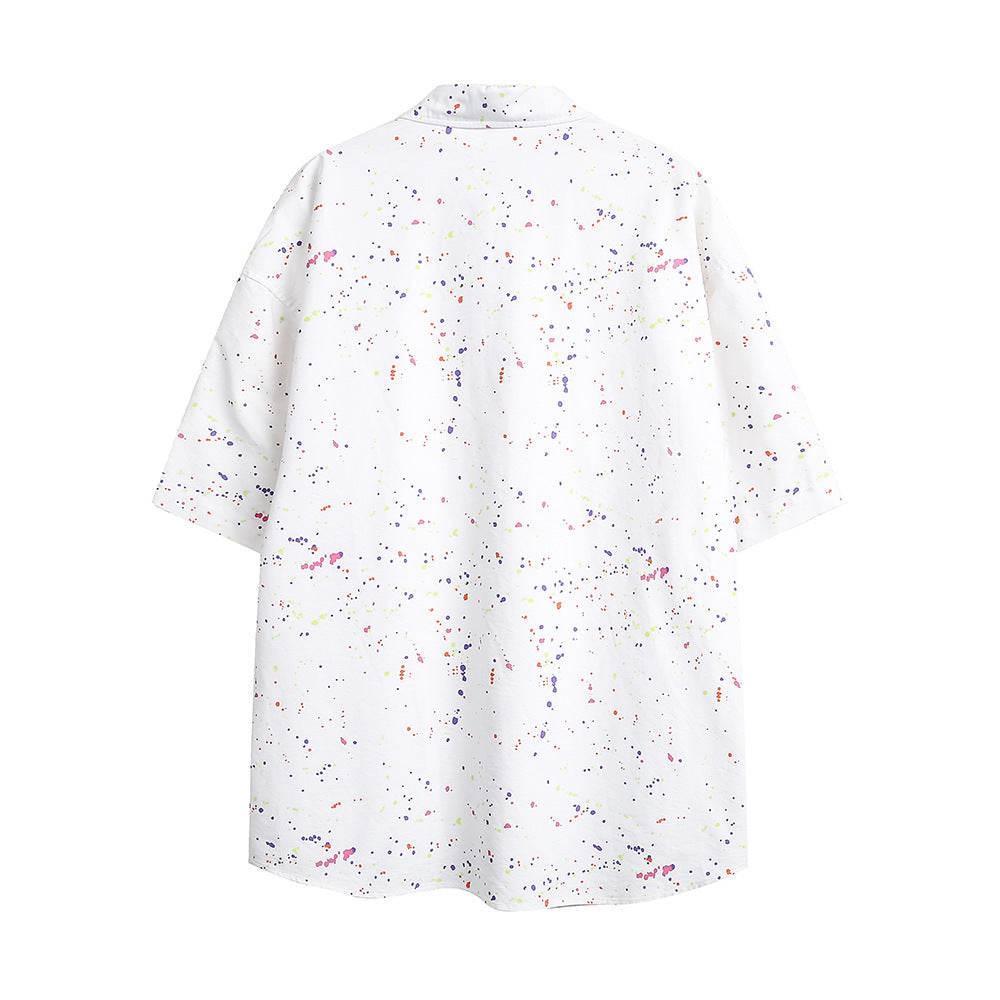 Splash-ink Short-sleeved Shirt For Women