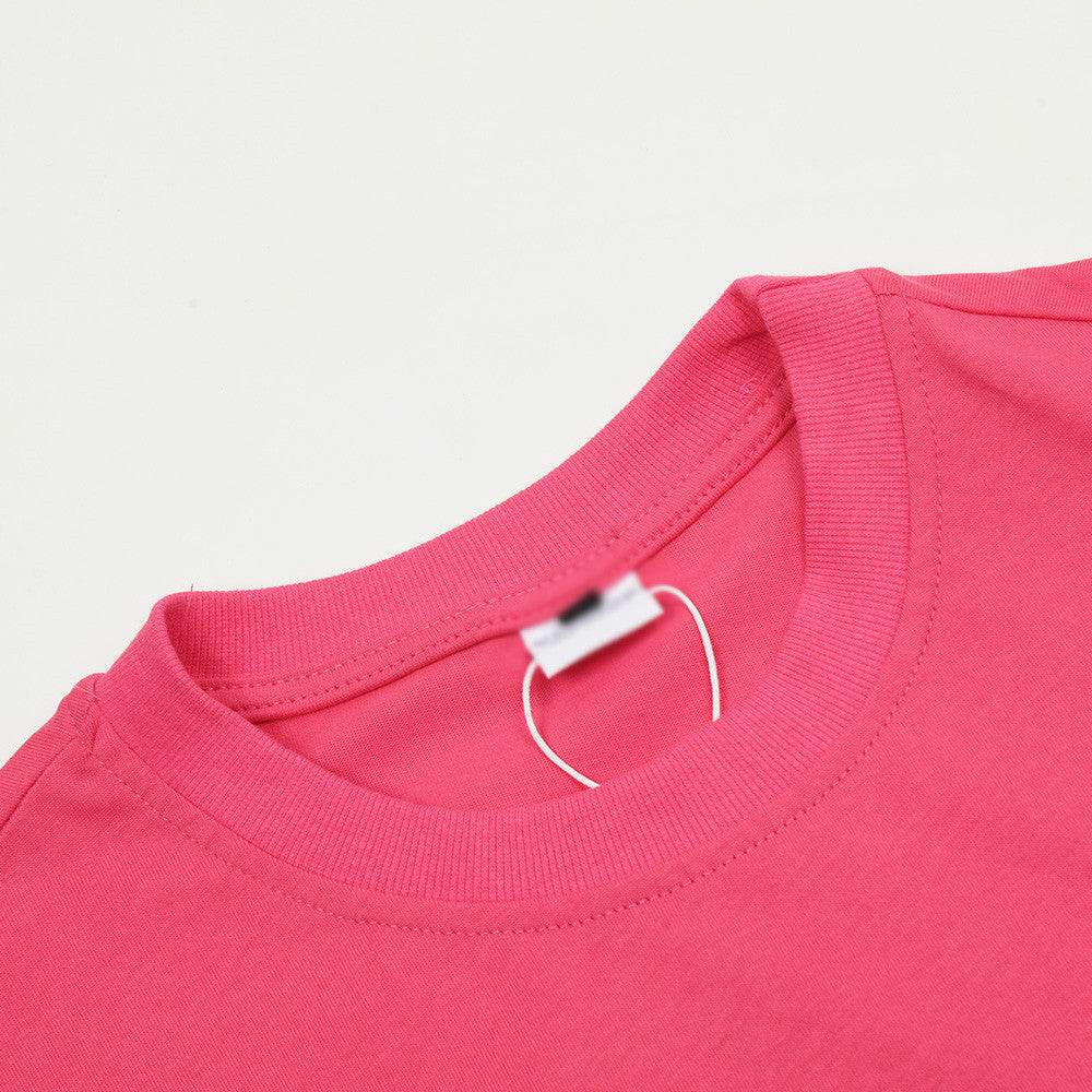 Cat Paw Scratch Flocking Embroidered Loose T-shirt For Men And Women MuddyStock