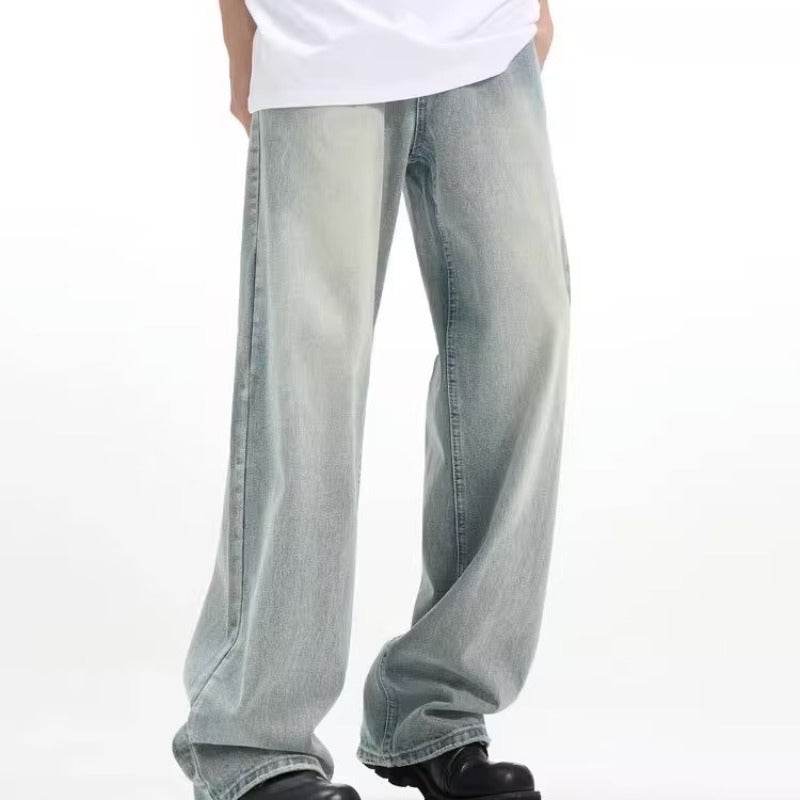 Retro Trousers Loose Casual Blue MuddyStock