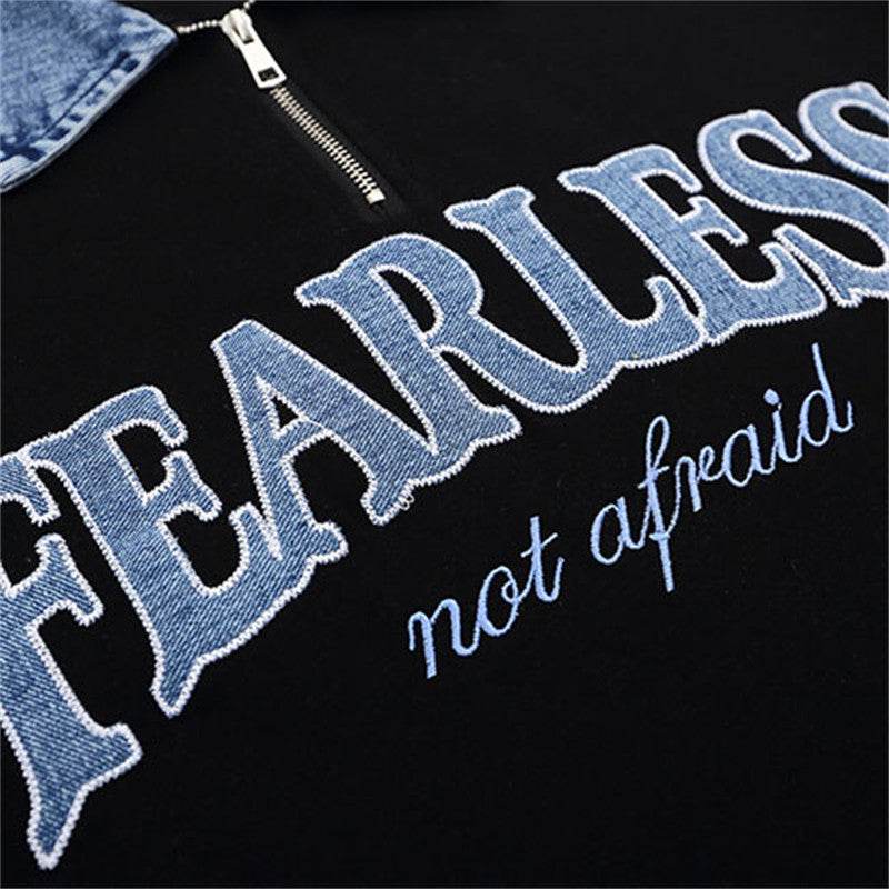 Letter Patch Short-sleeved T-shirt For Men And Women MuddyStock