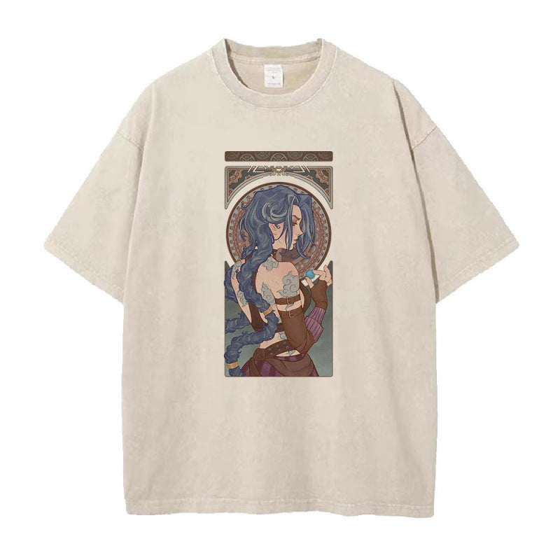 Cotton Washed Vintage Short Sleeve T-shirt For Men And Women| MuddyStock Originals khaki MuddyStock