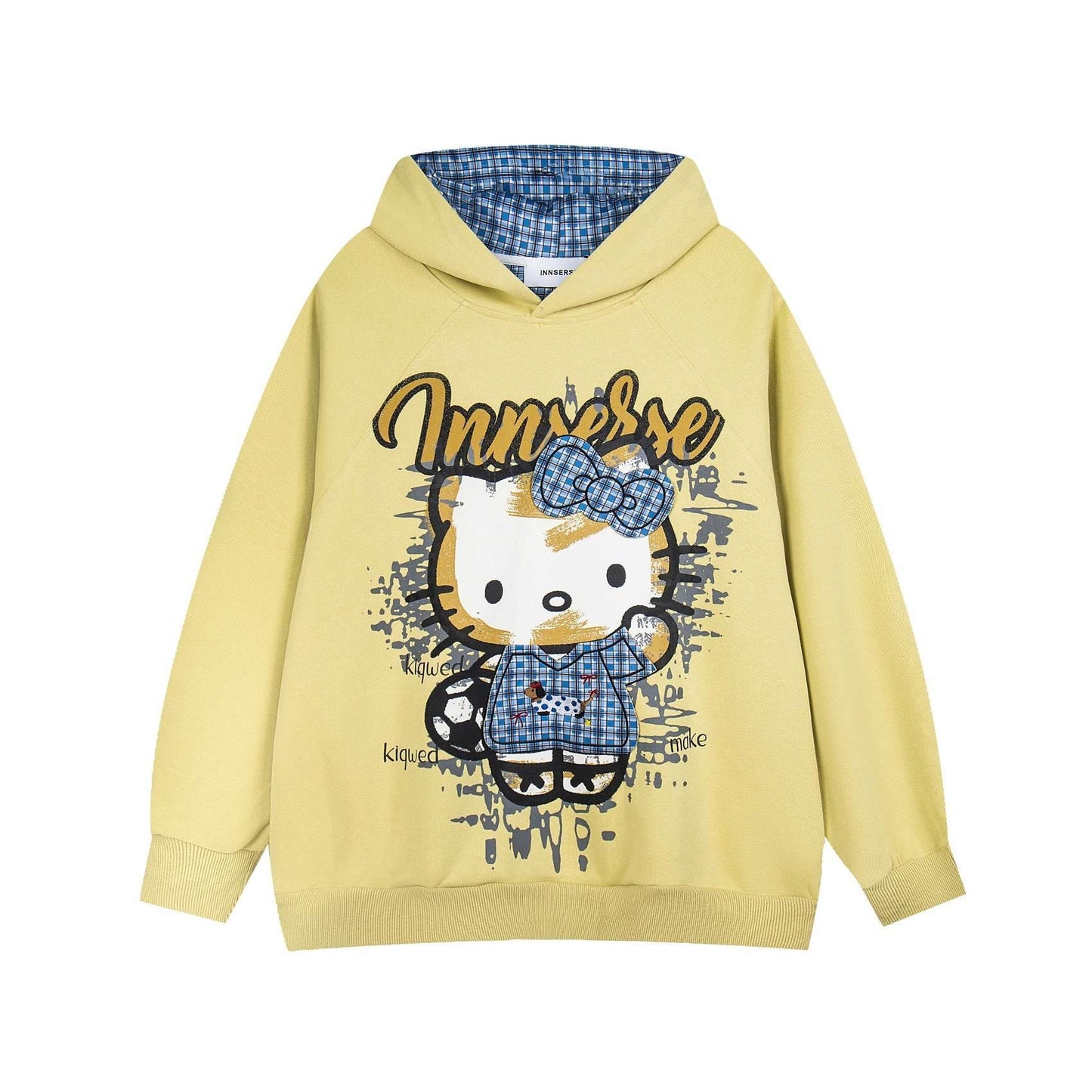 Cartoon Patchwork Hoodie For Women | MuddyStock Originals Green