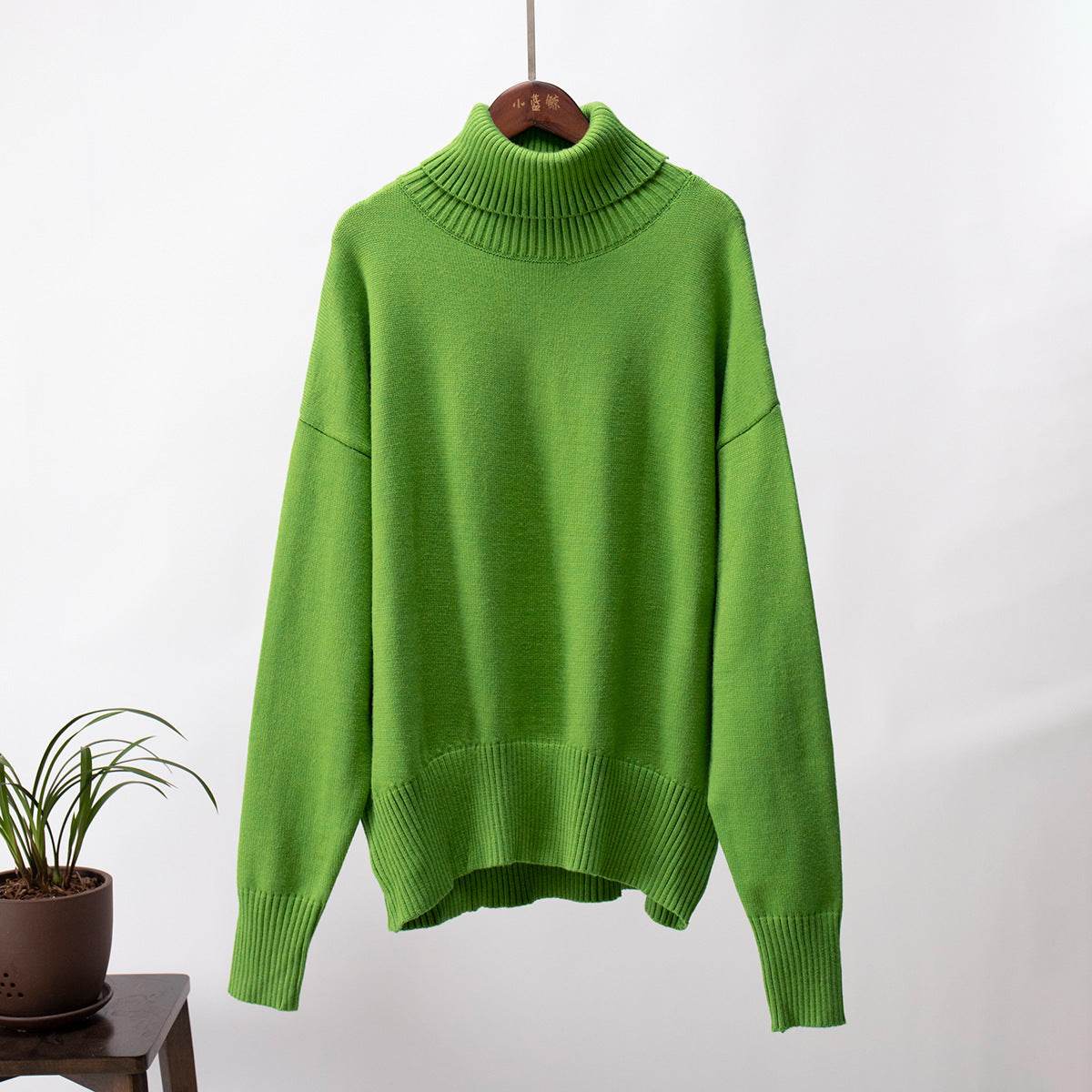 High Neck Sweater For Women | MuddyStock Originals Fruit Green MuddyStock