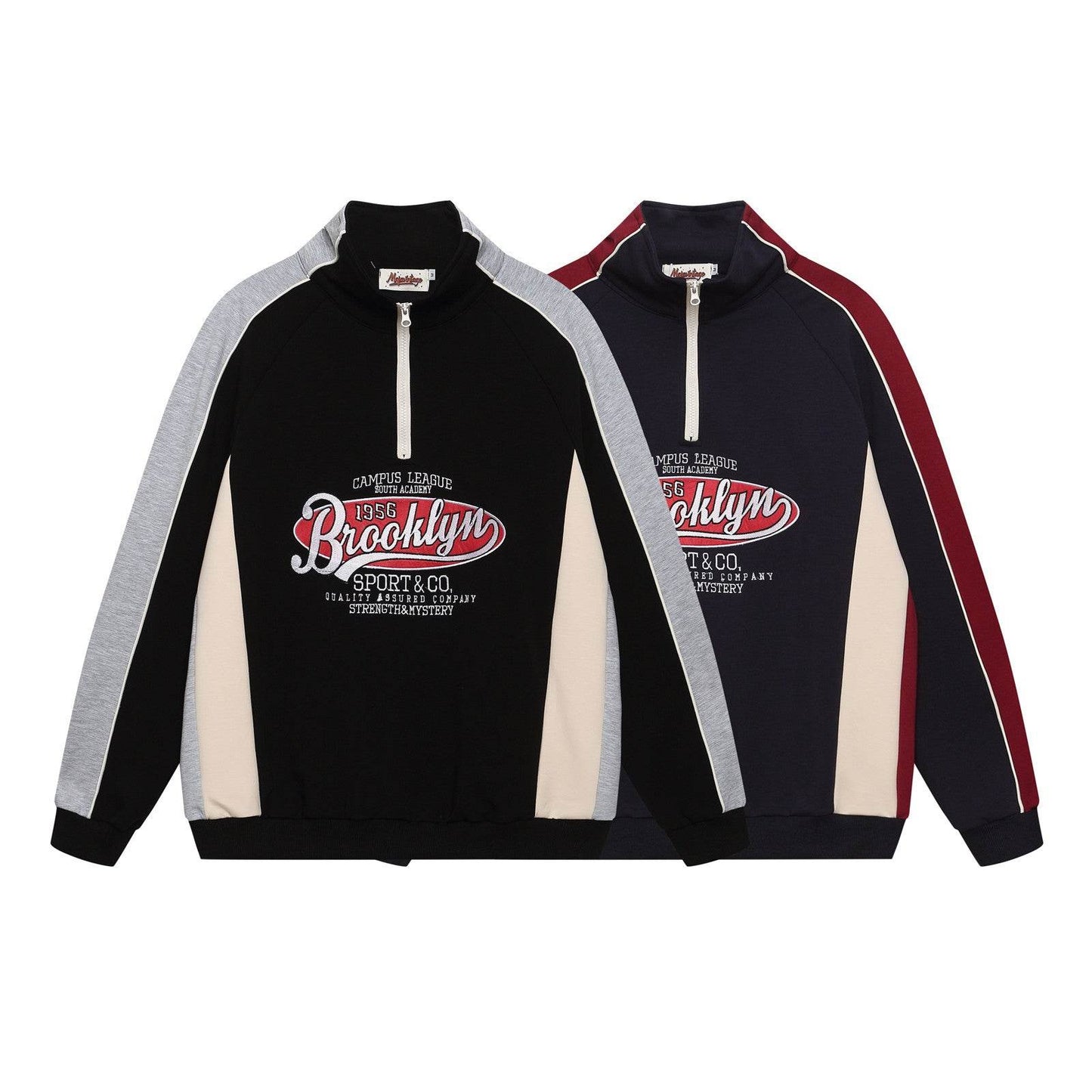 Half-Zip Embroidered Stand Collar Sweatshirt For Men And Women | MuddyStock Originals MuddyStock