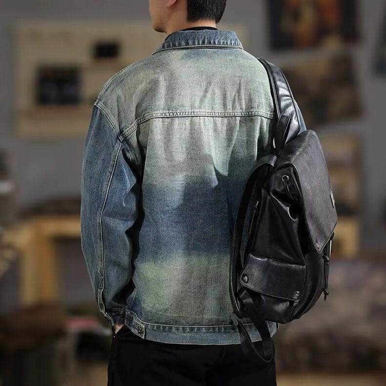 Men's washed vintage denim jacket for men | MuddyStock Originals MuddyStock