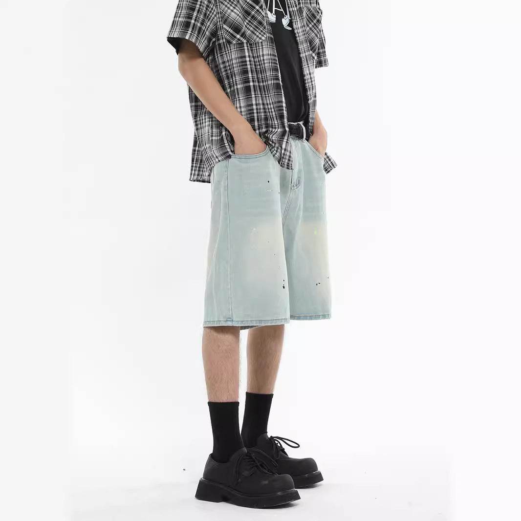 High Street Denim Shorts Loose For Men MuddyStock