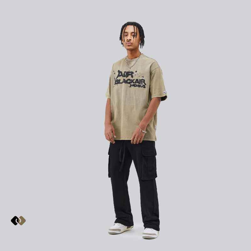 Men And Women Retro Graffiti Alphabet Personality Casual T-shirt MuddyStock