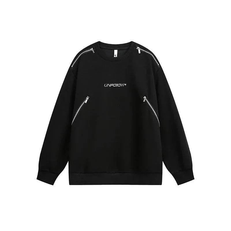 Street Style Personalized Loose Sweatshirt For Men | MuddyStock Originals Black