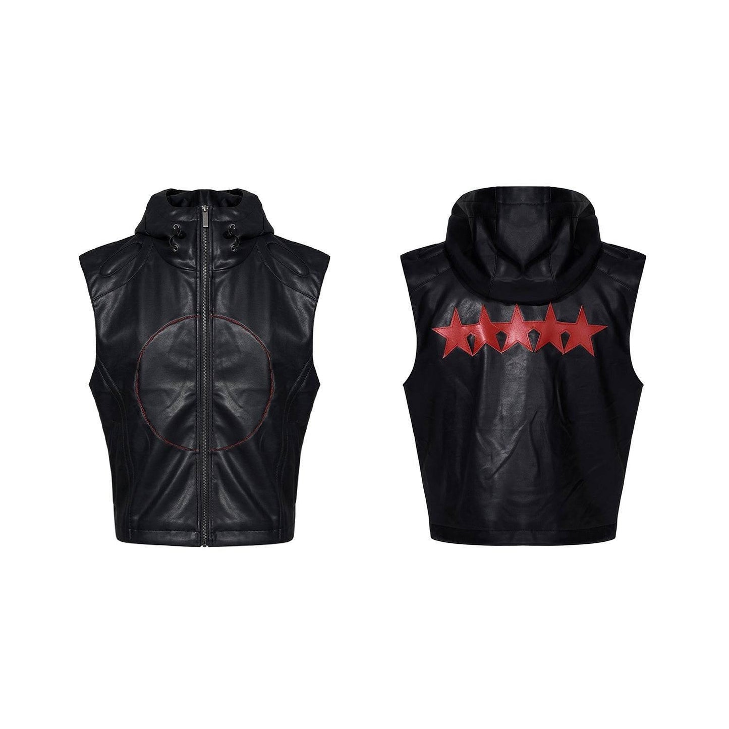 Short Hood Slim Fit Waistcoat Coat For Men