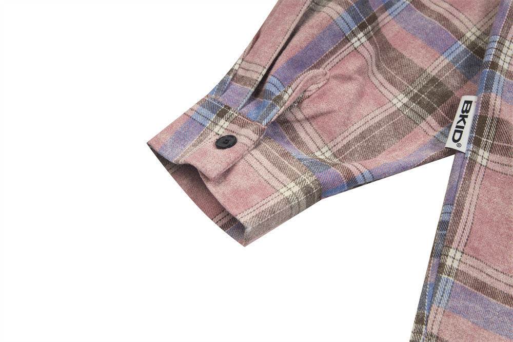 Plaid Loose Long Sleeves Shirt For Men And Women MuddyStock