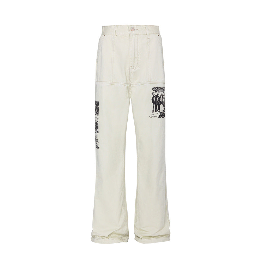 Rock rap character printed jeans for women | MuddyStock Originals