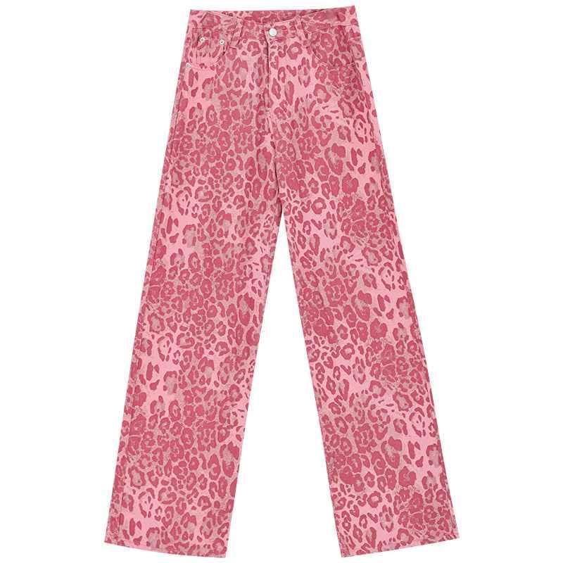 Leopard Pattern Jeans For Women | MuddyStock Originals Pink