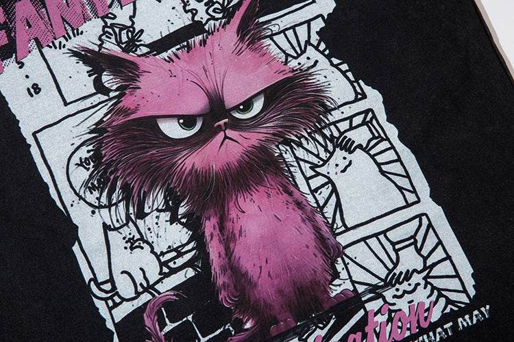 Fashion Cartoon Print Short Sleeve For Men And Women MuddyStock