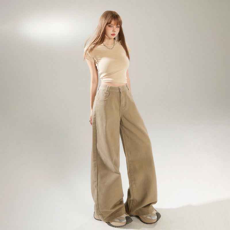 Women's Wide-Leg Loose Straight Floor-Length Pants | MuddyStock Originals MuddyStock