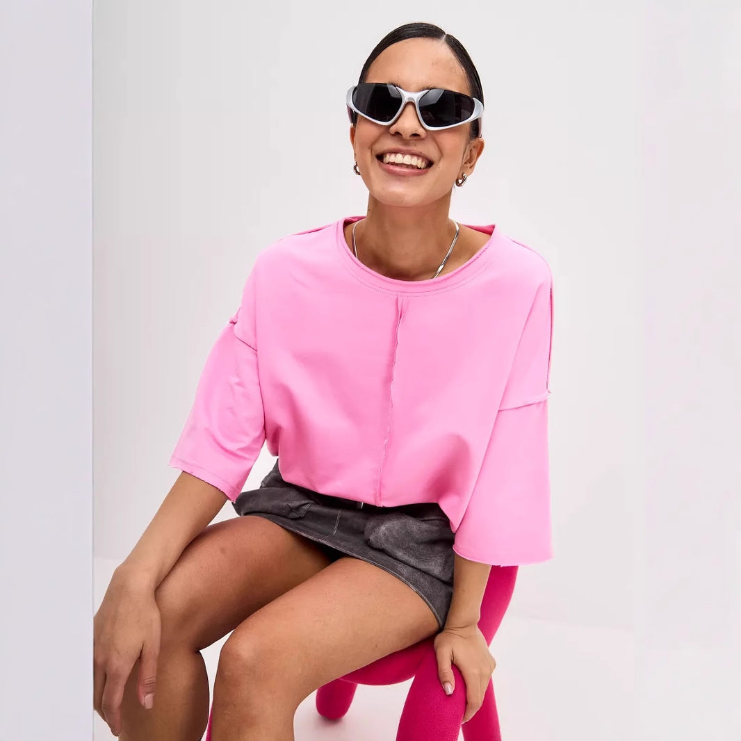 Loose Cotton Short Sleeve Top Foe Women | MuddyStock Originals MuddyStock