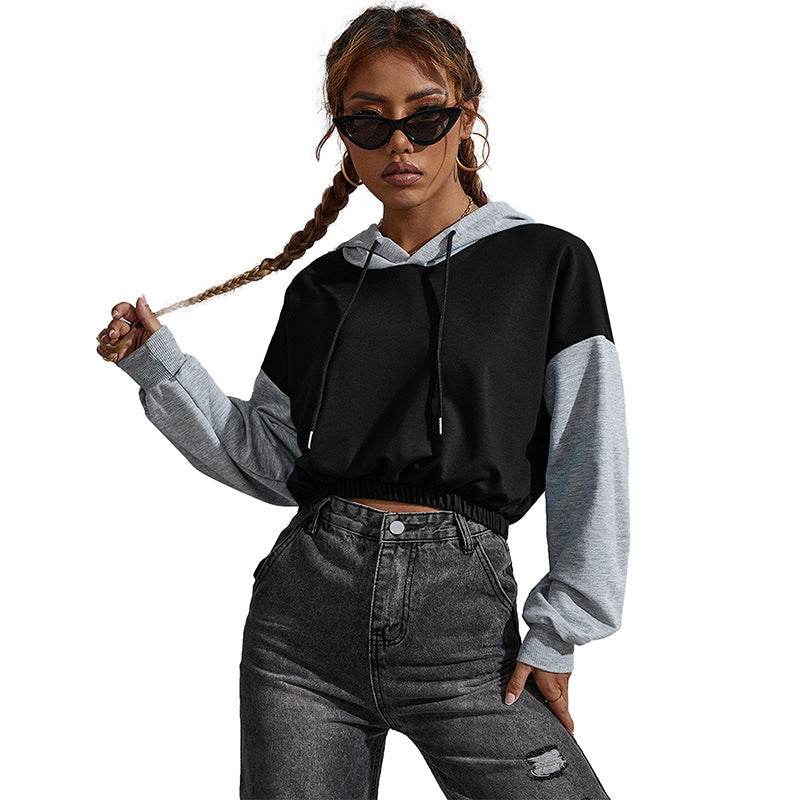 Contrast Long Sleeve Cropped Hoodie | MuddyStock Originals MuddyStock