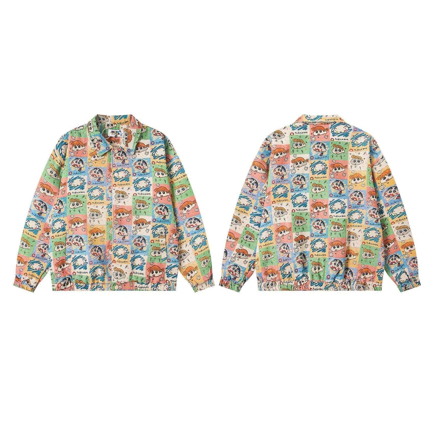 Retro Cartoon All-Over Print Lapel Jacket For Men And Women | MuddyStock Originals