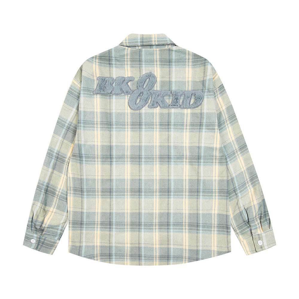 Loose Plaid Long Sleeve Shirt For Women MuddyStock