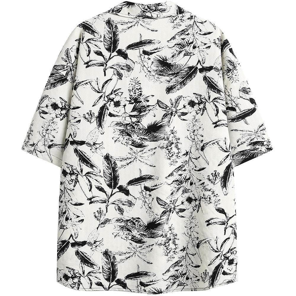 Men and Women Printed Short-sleeved Shirt MuddyStock