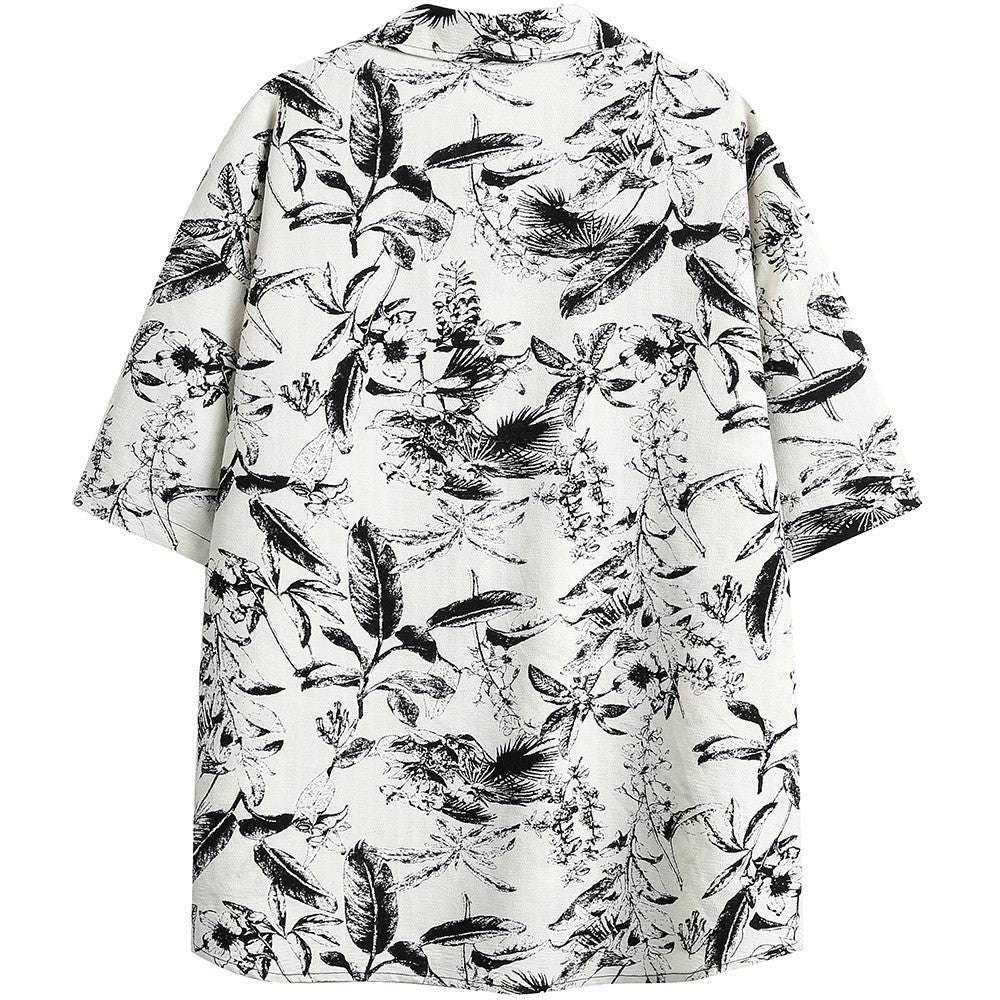 Men and Women Printed Short-sleeved Shirt