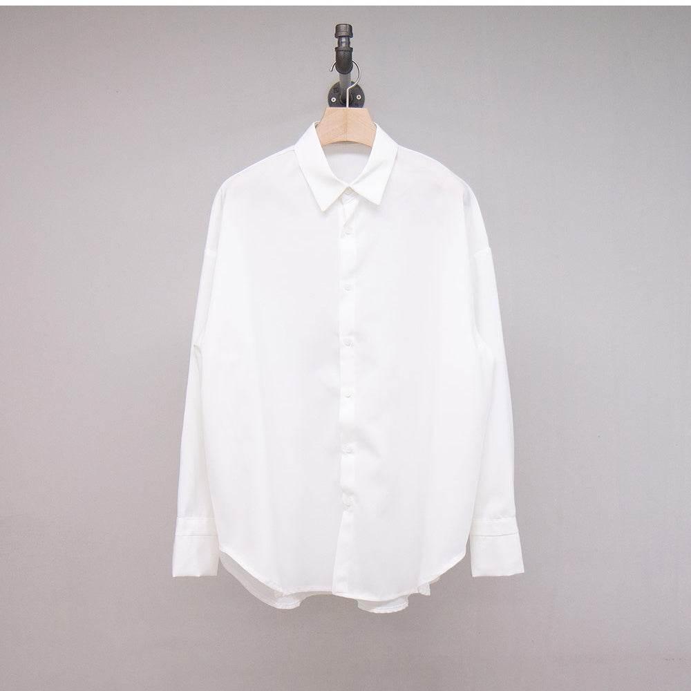 Men's Fashionable And Versatile Loose Casual Shirt White MuddyStock