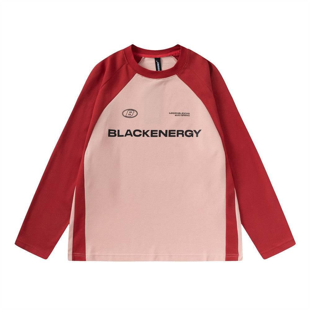 American Street Fashion Sports Long Sleeve T-shirt For Men And Women Pink