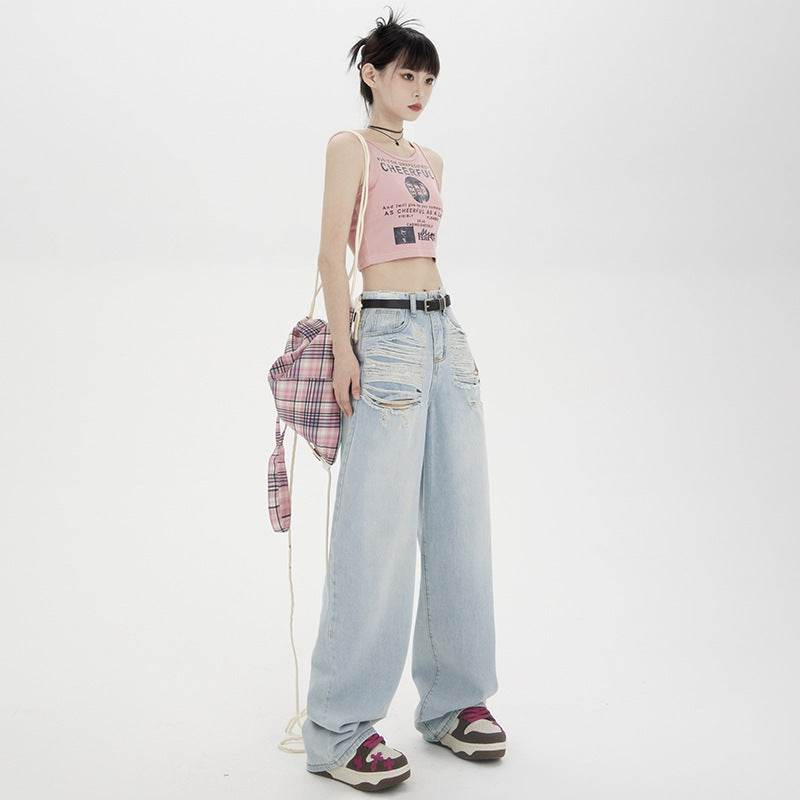 American Street Ripped Jeans For Women MuddyStock