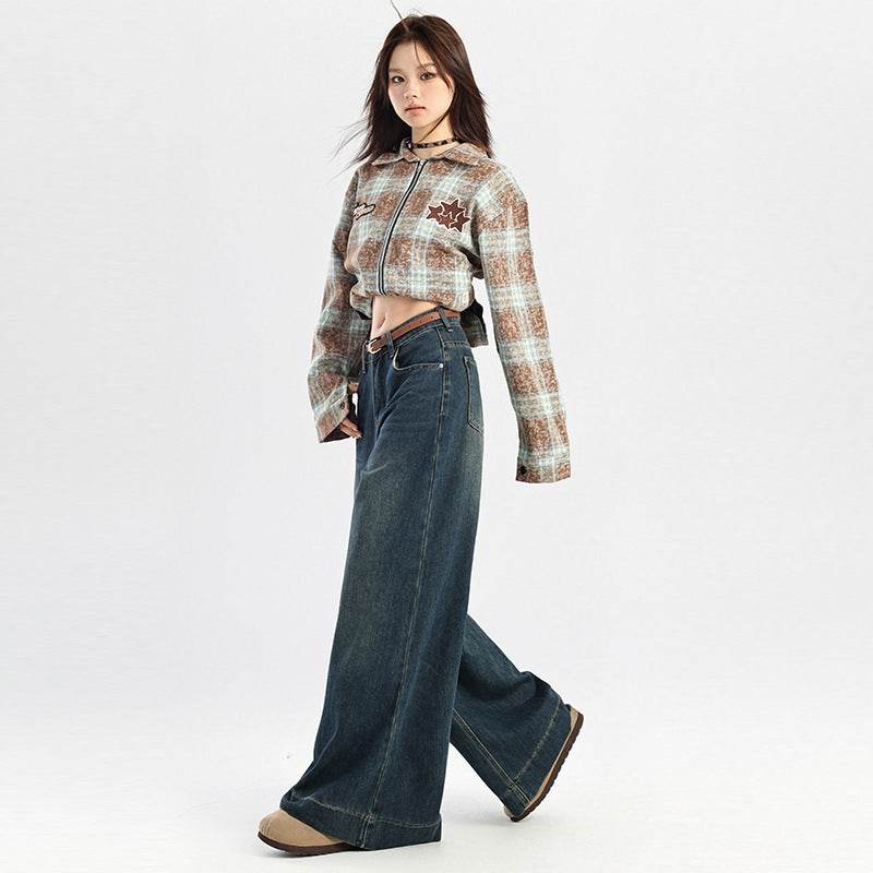 High Waist Slimming Drooping Wide-leg Pants MuddyStock