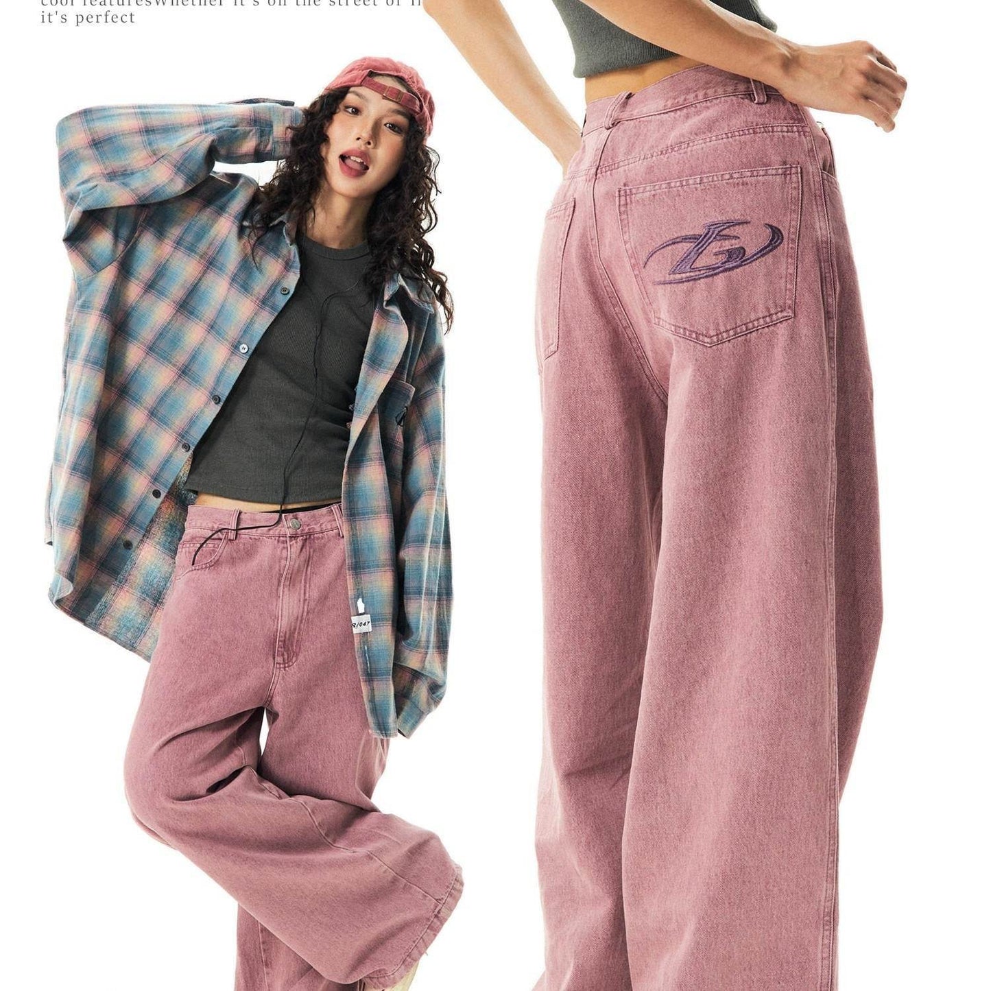 Retro Drooping Slimming Straight-leg Pants MuddyStock