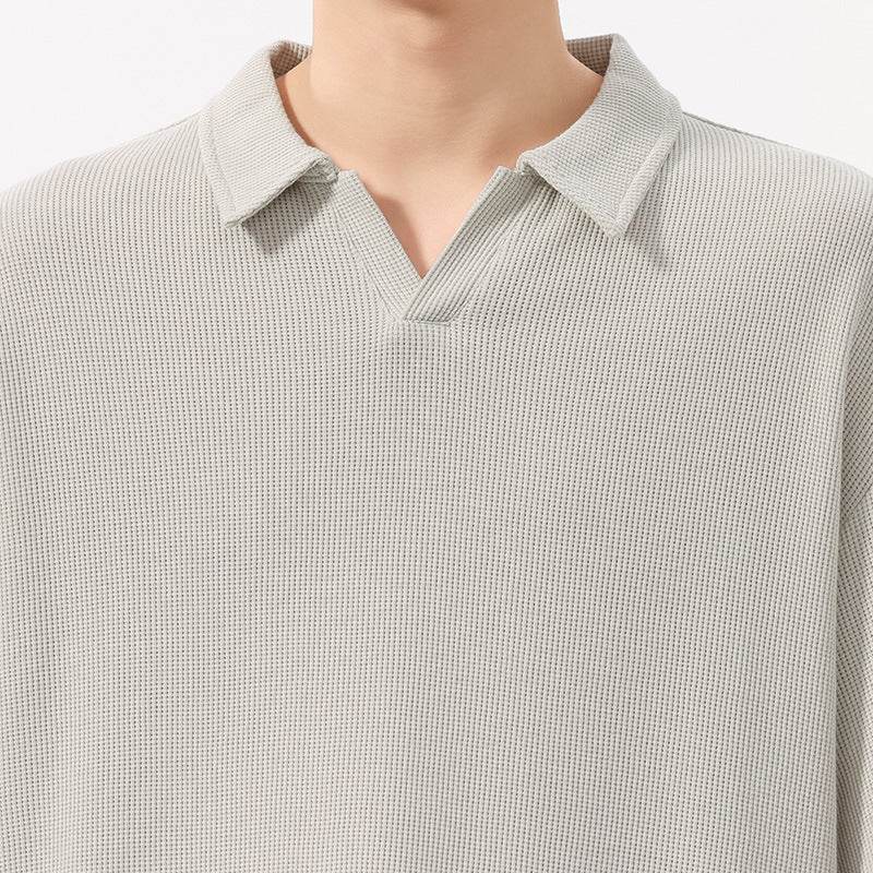 Fashion Simple Polo Shirt Loose Comfortable Men's T-shirt MuddyStock