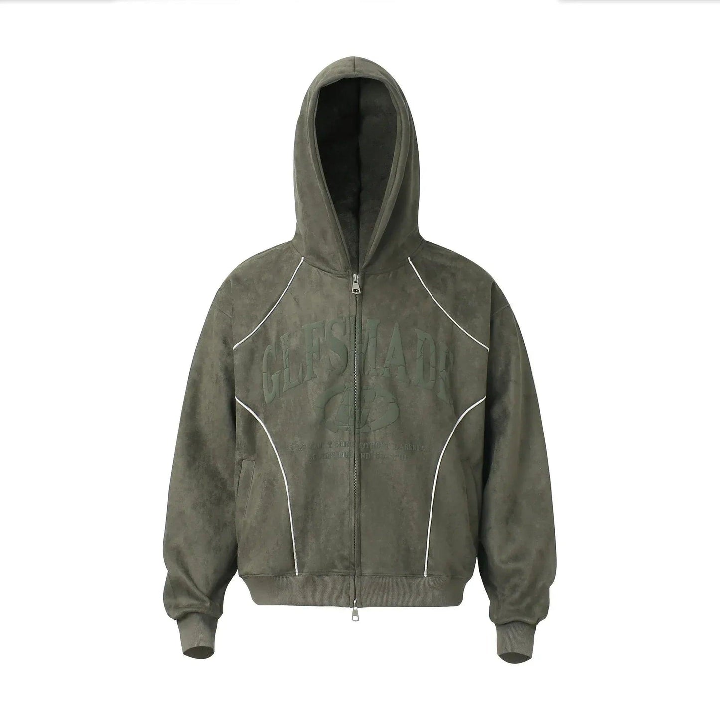 Zipper hoodie for men and women | MuddyStock Originals Green