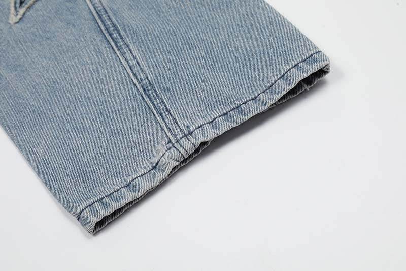 Street Trend Patch Pentagram Cat Whisker Embroidered Jeans Women MuddyStock